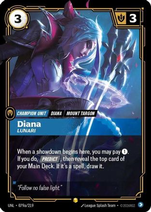 Diana - Lunari (Alternate Art) (079a/219) [Unleashed] Foil