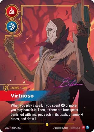 Jhin - Virtuoso (Signature) (226*/219) [Unleashed] Foil