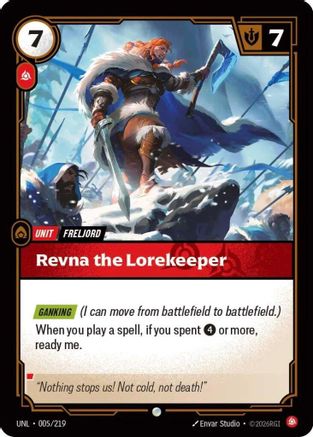 Revna the Lorekeeper (005/219) [Unleashed]