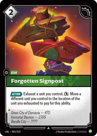 Forgotten Signpost (045/219) [Unleashed] Foil