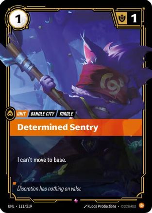 Determined Sentry (111/219) [Unleashed] Foil