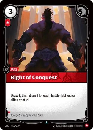 Right of Conquest (015/219) [Unleashed] Foil