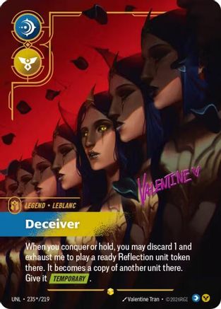 LeBlanc - Deceiver (Signature) (235*/219) [Unleashed] Foil