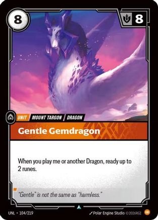 Gentle Gemdragon (104/219) [Unleashed] Foil