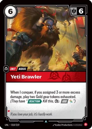 Yeti Brawler (018/219) [Unleashed] Foil