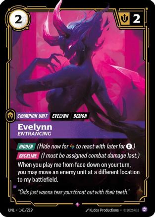 Evelynn - Entrancing (141/219) [Unleashed] Foil