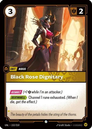 Black Rose Dignitary (152/219) [Unleashed] Foil