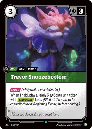 Trevor Snoozebottom (048/219) [Unleashed] Foil