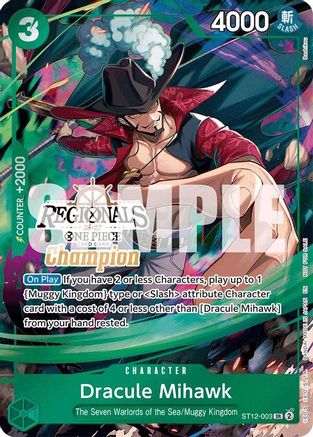 Dracule Mihawk (Regionals Champion Card Set 26-27) [One Piece Promotion Cards] Promo