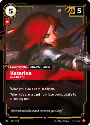 Katarina - Reckless (023/219) [Unleashed] Foil