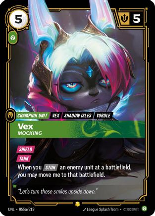 Vex - Mocking (Alternate Art) (055a/219) [Unleashed] Foil