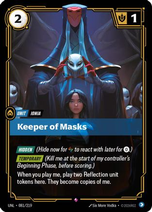 Keeper of Masks (081/219) [Unleashed] Foil