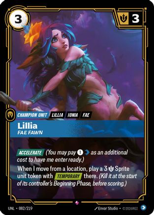 Lillia - Fae Fawn (082/219) [Unleashed] Foil
