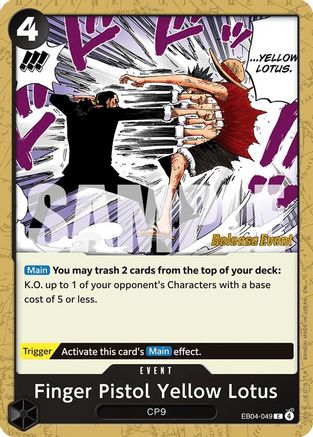 Finger Pistol Yellow Lotus [Adventure on Kami's Island Release Event Cards] Common