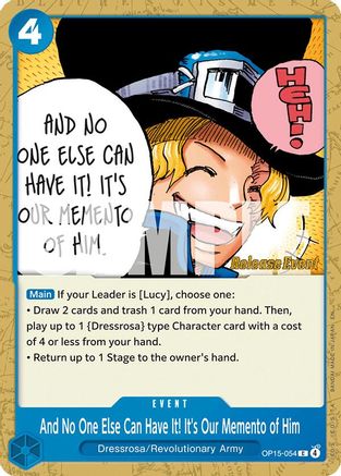 And No One Else Can Have It! It's Our Memento of Him [Adventure on Kami's Island Release Event Cards] Common