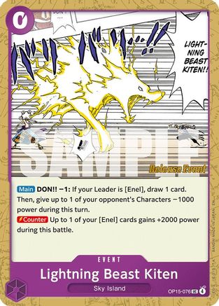 Lightning Beast Kiten [Adventure on Kami's Island Release Event Cards] Uncommon