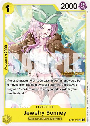 Jewelry Bonney (OP15-105) [Adventure on Kami's Island Release Event Cards] Uncommon