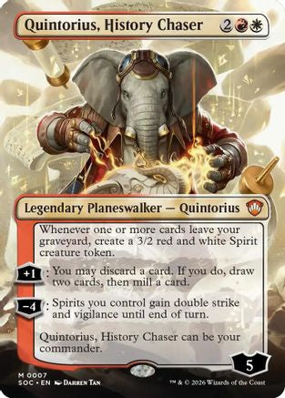 Quintorius, History Chaser (Borderless) (SOC-007) - Commander: Secrets ...