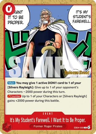 It's My Student's Farewell. I Want It to Be Proper. [Adventure on Kami's Island Release Event Cards] Common