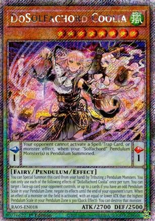 DoSolfachord Coolia (Platinum Secret Rare) [RA05-EN018] Platinum Secret Rare