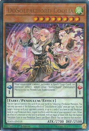DoSolfachord Coolia (Prismatic Ultimate Rare) [RA05-EN018] Prismatic Ultimate Rare