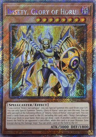 Imsety, Glory of Horus (Platinum Secret Rare) [RA05-EN027] Platinum Secret Rare