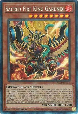 Sacred Fire King Garunix (Prismatic Collector's Rare) [RA05-EN031] Prismatic Collector's Rare