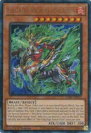 Fire King High Avatar Kirin (Prismatic Ultimate Rare) [RA05-EN032] Prismatic Ultimate Rare