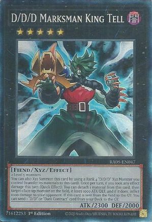D/D/D Marksman King Tell (Prismatic Collector's Rare) [RA05-EN047] Prismatic Collector's Rare