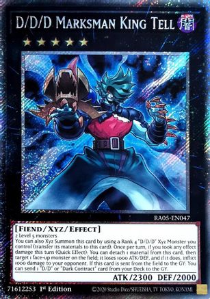 D/D/D Marksman King Tell (Platinum Secret Rare) [RA05-EN047] Platinum Secret Rare