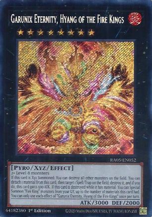 Garunix Eternity, Hyang of the Fire Kings (Secret Rare) [RA05-EN052] Secret Rare