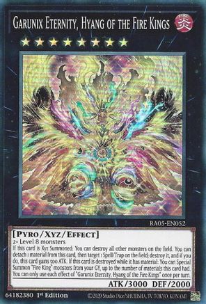 Garunix Eternity, Hyang of the Fire Kings [RA05-EN052] Super Rare