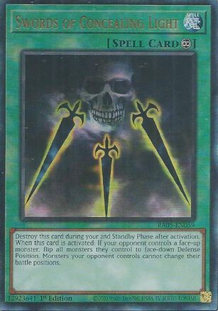 Swords of Concealing Light (Prismatic Ultimate Rare) [RA05-EN059] Prismatic Ultimate Rare