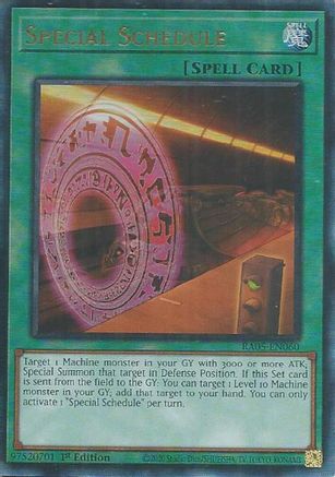 Special Schedule (Prismatic Ultimate Rare) [RA05-EN060] Prismatic Ultimate Rare