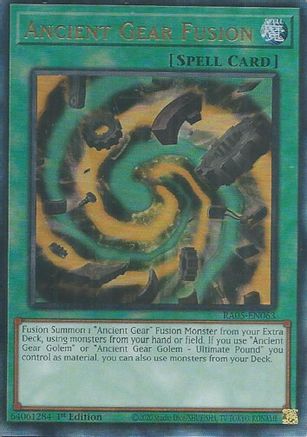 Ancient Gear Fusion (Prismatic Ultimate Rare) [RA05-EN063] Prismatic Ultimate Rare