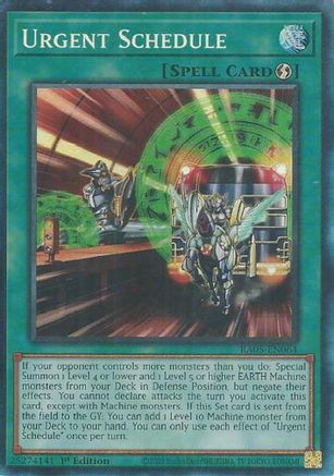 Urgent Schedule (Prismatic Collector's Rare) [RA05-EN064] Prismatic Collector's Rare
