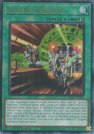 Urgent Schedule (Prismatic Ultimate Rare) [RA05-EN064] Prismatic Ultimate Rare