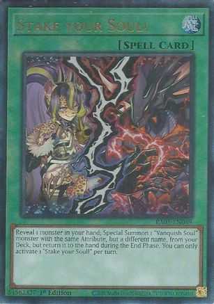 Stake your Soul! (Prismatic Ultimate Rare) [RA05-EN069] Prismatic Ultimate Rare
