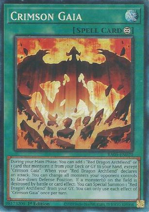 Crimson Gaia (Prismatic Collector's Rare) [RA05-EN070] Prismatic Collector's Rare