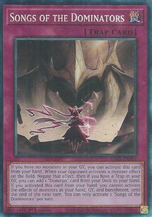 Songs of the Dominators (Prismatic Collector's Rare) [RA05-EN081] Prismatic Collector's Rare