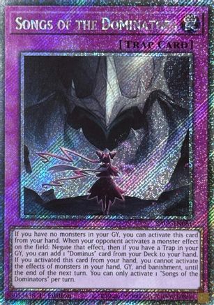 Songs of the Dominators (Platinum Secret Rare) [RA05-EN081] Platinum Secret Rare