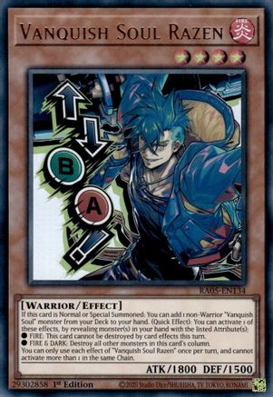 Vanquish Soul Razen (Stamp) [RA05-EN134] Ultra Rare