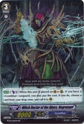 Witch Doctor of the Abyss, Negromarl (BT02/012EN) [Onslaught of Dragon Souls]