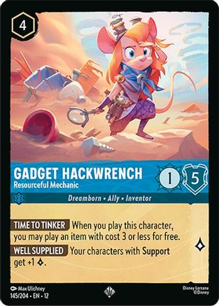 Gadget Hackwrench - Resourceful Mechanic (145/204) Wilds Unknown (Non-Foil)