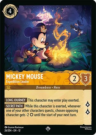 Mickey Mouse - Expedition Leader (26/204) Wilds Unknown (Non-Foil)