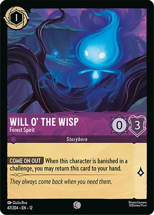 Will o' the Wisp - Forest Spirit (47/204) Wilds Unknown (Cold Foil)