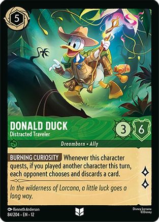 Donald Duck - Distracted Traveler (84/204) Wilds Unknown (Cold Foil)