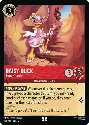 Daisy Duck - Trendy Traveler (115/204) Wilds Unknown (Non-Foil)