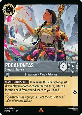 Pocahontas - Steadfast Traveler (171/204) Wilds Unknown (Cold Foil)