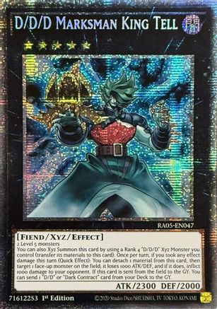 D/D/D Marksman King Tell (Starlight Rare) [RA05-EN047] Starlight Rare